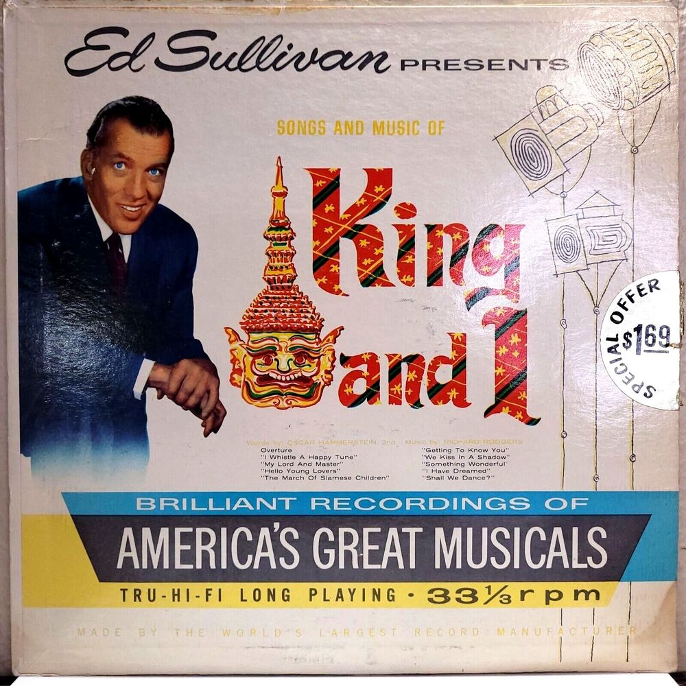 Ed Sullivan LP Presents Songs & Music Of The King And I VG/EX Score